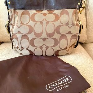 Coach Zoe Signature Canvas & Leather Handbag